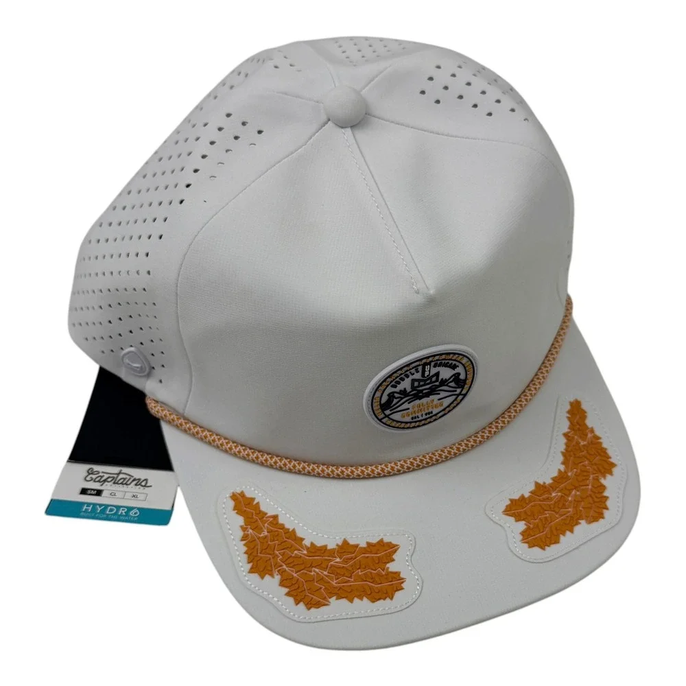 Melin Coronado Hydro Captains Hat White Gold Snapback‎ Small NWT Mens Cap